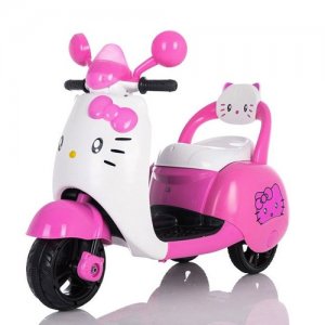 Kids 6v Pink Hello Kitty Ride On Electric Moped - £109.95 : Kids ...