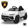 White 12V Licensed Lamborghini Urus 2021 Ride On Car with remote