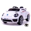 12v White New Beetle Style Ride-in Car Convertible with Remote