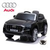 12V Official Black Audi Q8 Kids Electric Ride On SUV with remote