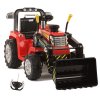 Kids Red Twin Motor Battery Powered 12v Sit On Tractor with r/c