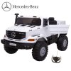 White 2 Seater 12v Mercedes Unimog EVA Tyre Kids Mega Jeep