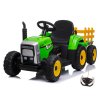 12v Childs Green Sit on Battery Operated Tractor & Trailer