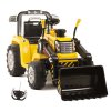 Kids Yellow Electric 12v Ride On Sand-pit Tractor with Bucket